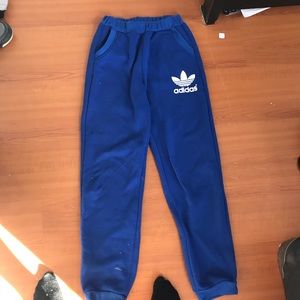 Blue adidas sweatpants